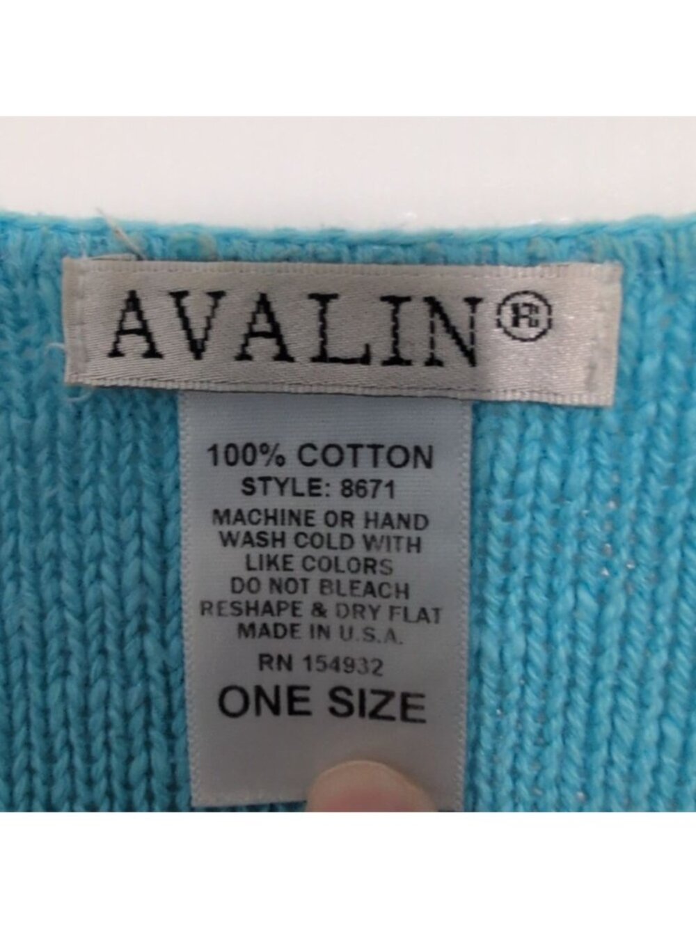 Avalin Shirt Womens One Size Aqua Blue Beach Coastal Lagenlook Boxy Scoop Neck L - Picture 4 of 5